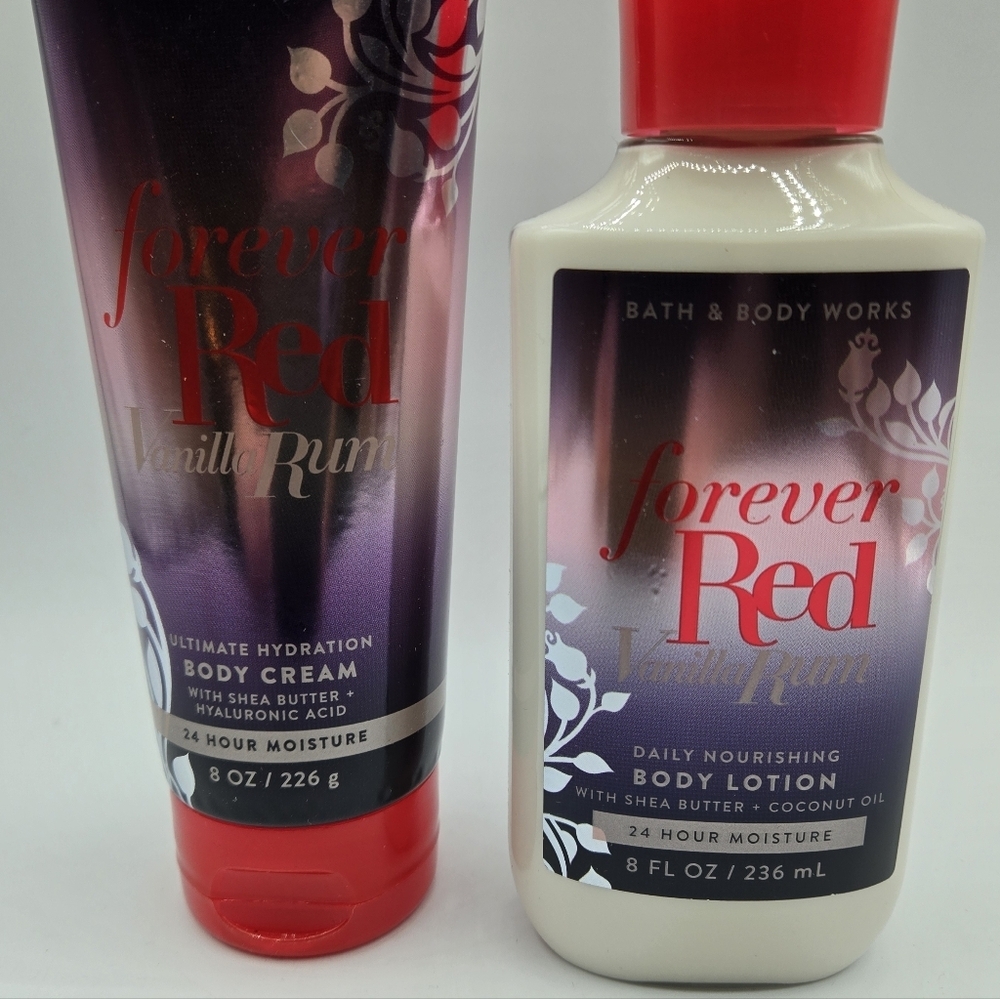 Bath & Body Works Forever Red Vanilla Rum Body Cream and Lotion Set Bundle - Picture 2 of 4